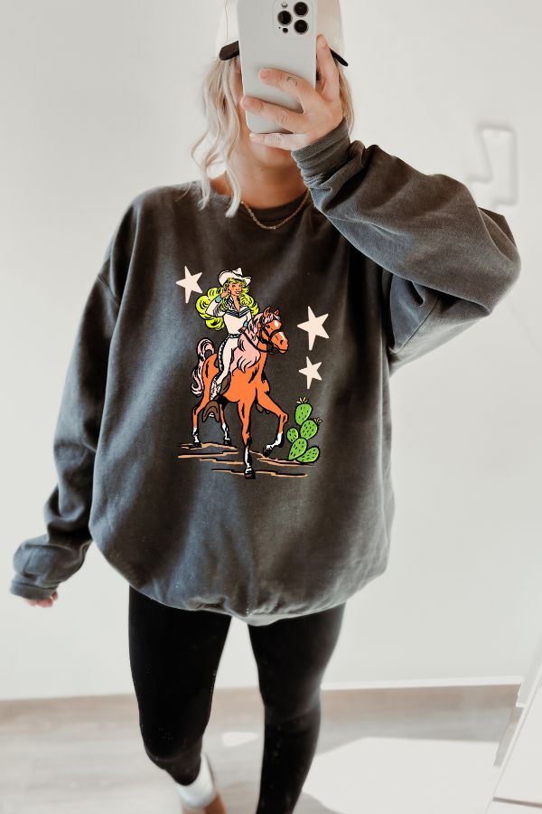 Retro Rodeo Doll Comfort Colors Sweatshirt