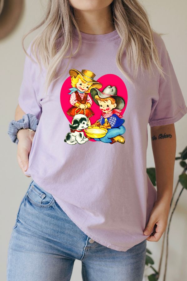 Vintage Cowboy Valentine Comfort Color Shirt
