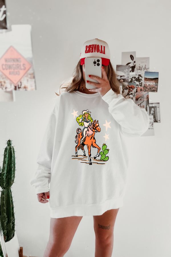 Retro Rodeo Doll Comfort Colors Sweatshirt