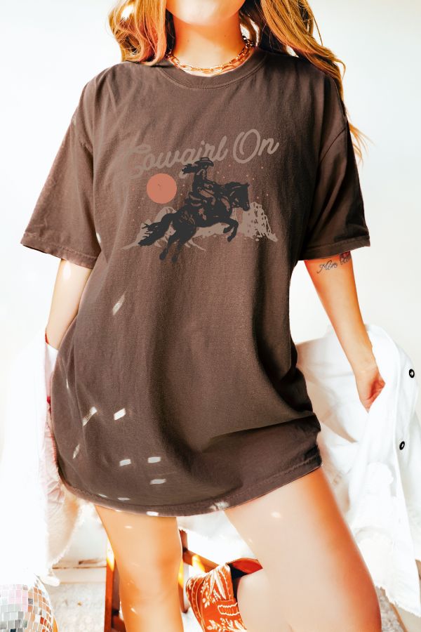 Cowgirl On Comfort Colors Shirt