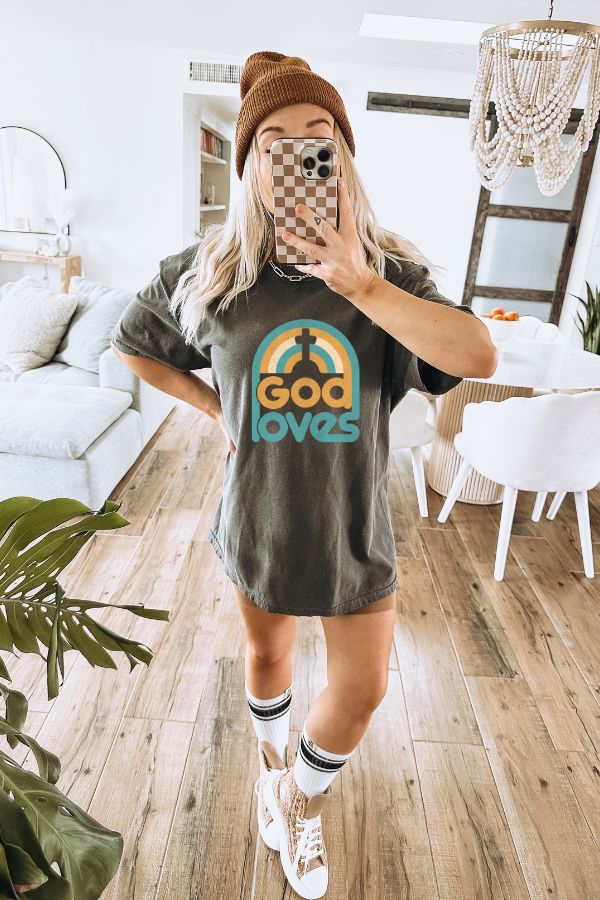 God Loves Comfort Color Tshirt