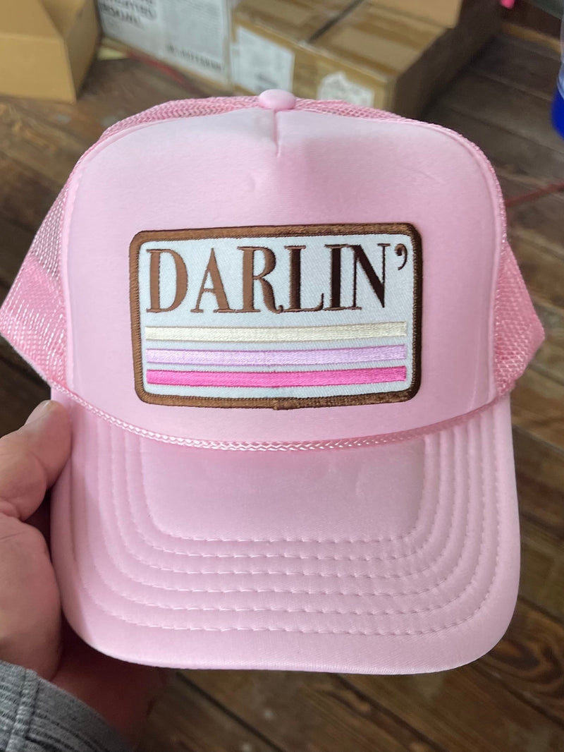 PINK DARLIN' FOAM TRUCKER HAT 16.00/PIECE  MIN OF 4