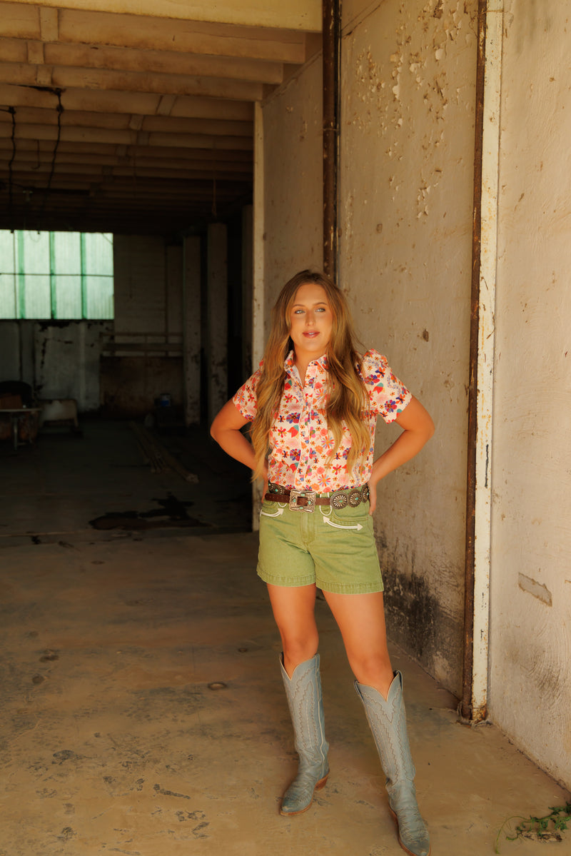 Olive Smiley Shorts HH8400