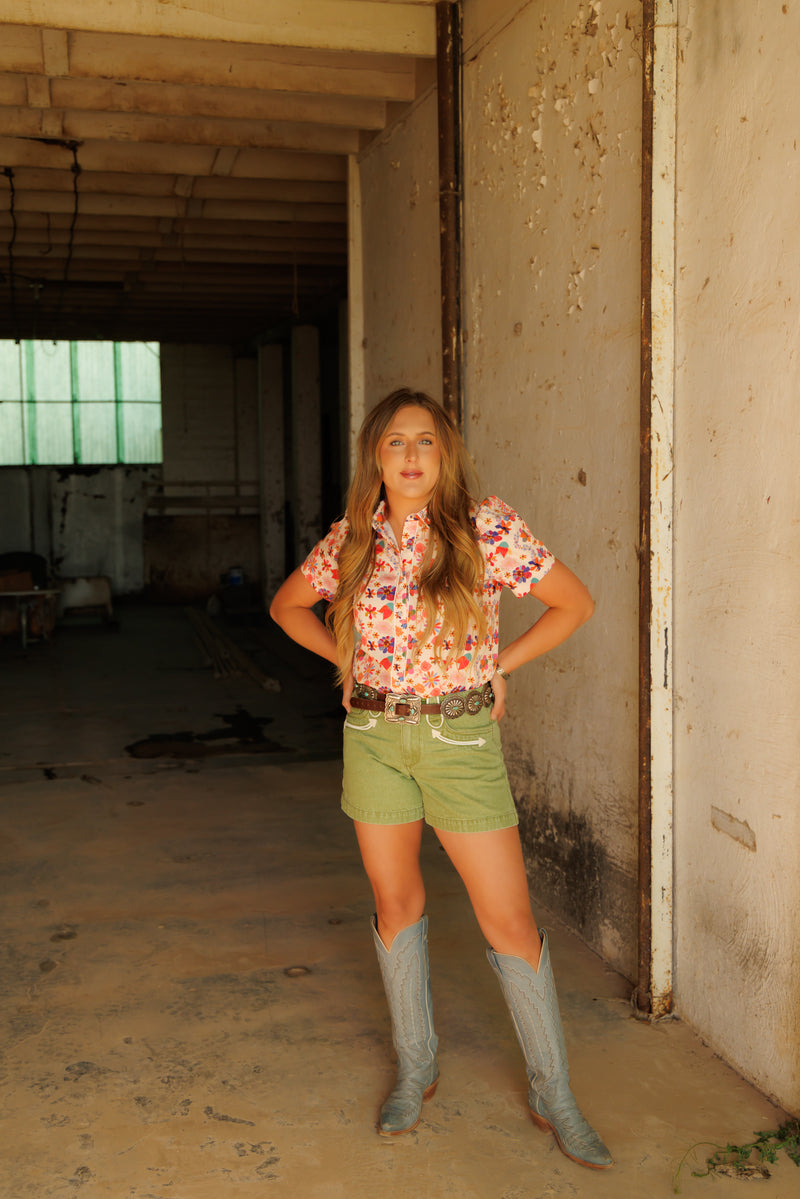 Olive Smiley Shorts HH8400