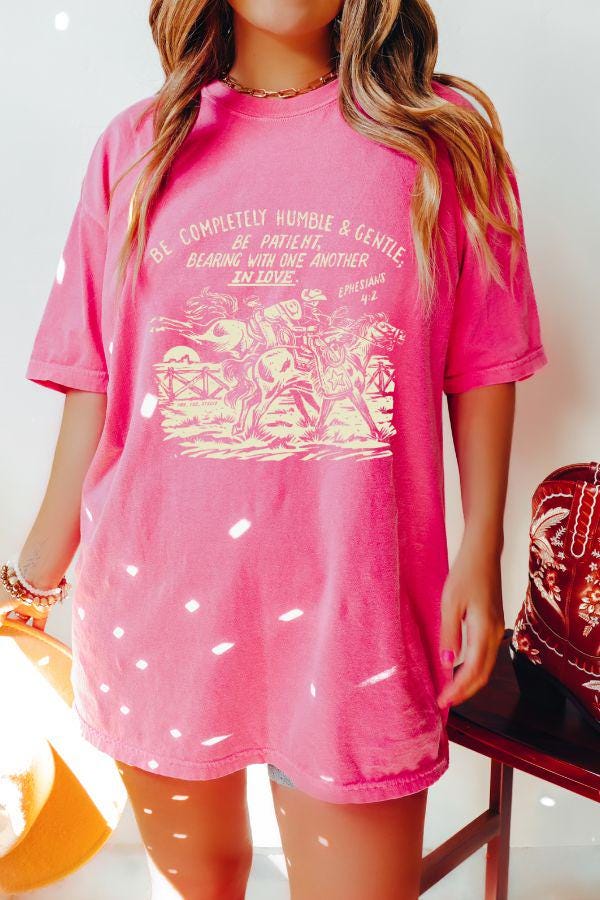 Ephesians 4:2 Western Graphic Comfort Colors Shirt