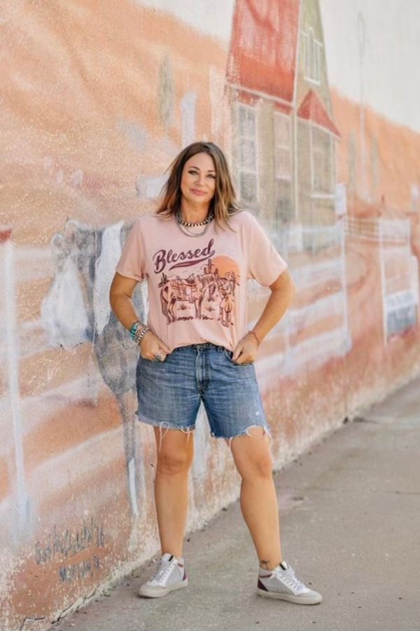 BLESSED PINK TEE