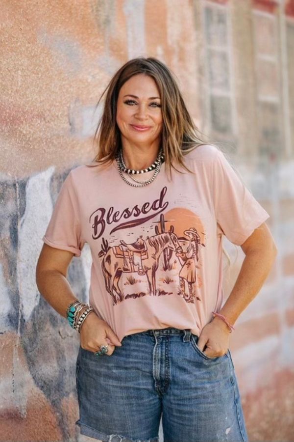BLESSED PINK TEE