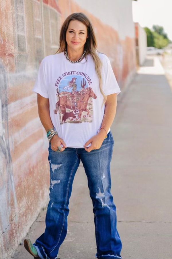 FREE SPIRIT COWGIRL TEE