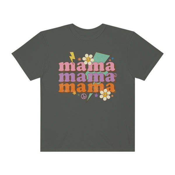 Retro Lightening Bolt Mama Comforrt Colors Tee