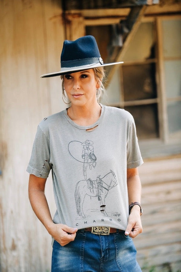 CHARRO DISTRESSED TEE