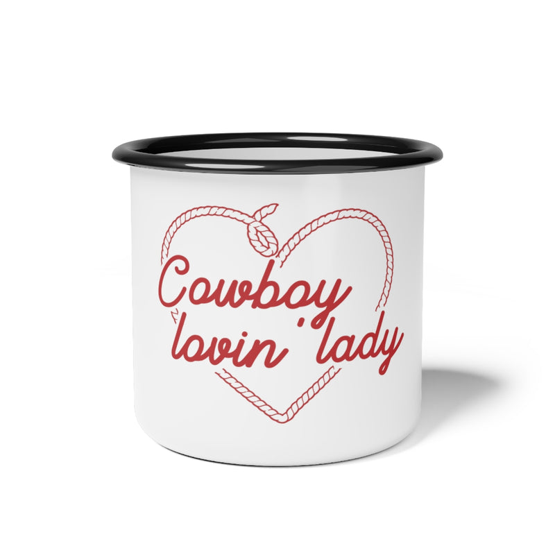 Cowboy lovin lady Enamel Camp Cup