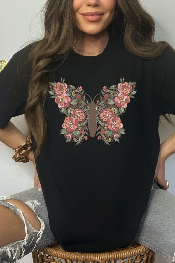 Floral Butterfly T-Shirt