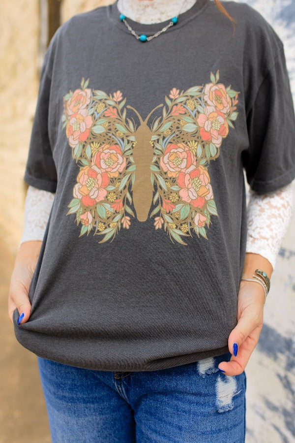 Floral Butterfly T-Shirt