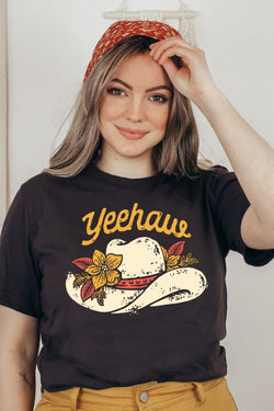 Yeehaw Floral Hat T-Shirt